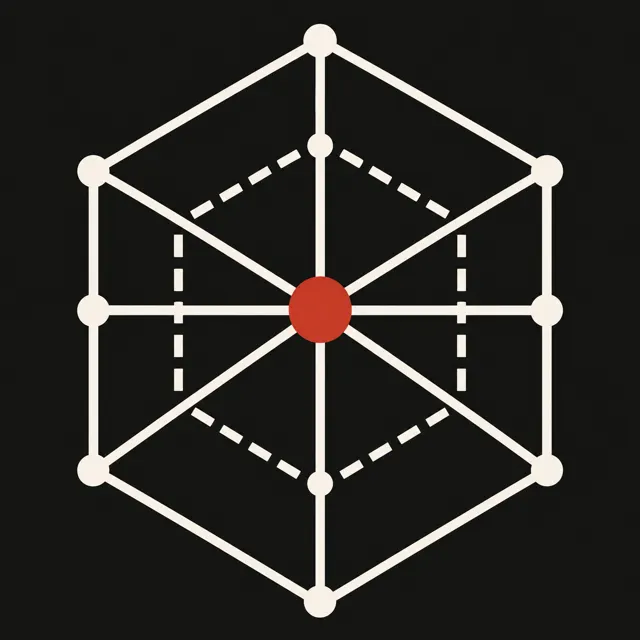 Abstract diagram of several leads converging towards a supervised central validation.